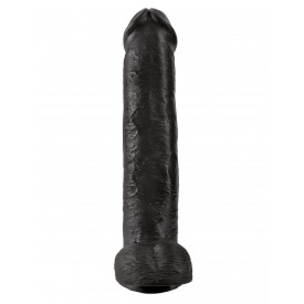 Чёрный фаллоимитатор-гигант 15" Cock with Balls - 40,6 см.