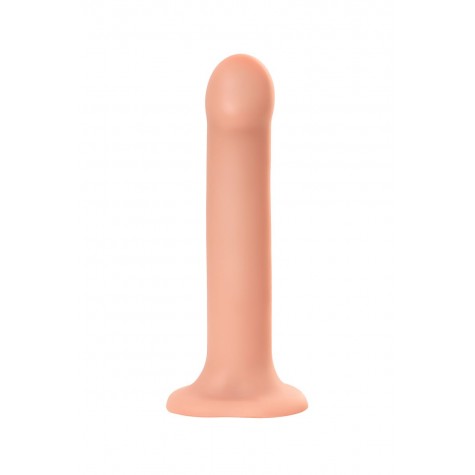 Телесный фаллос на присоске Silicone Bendable Dildo L - 19 см.